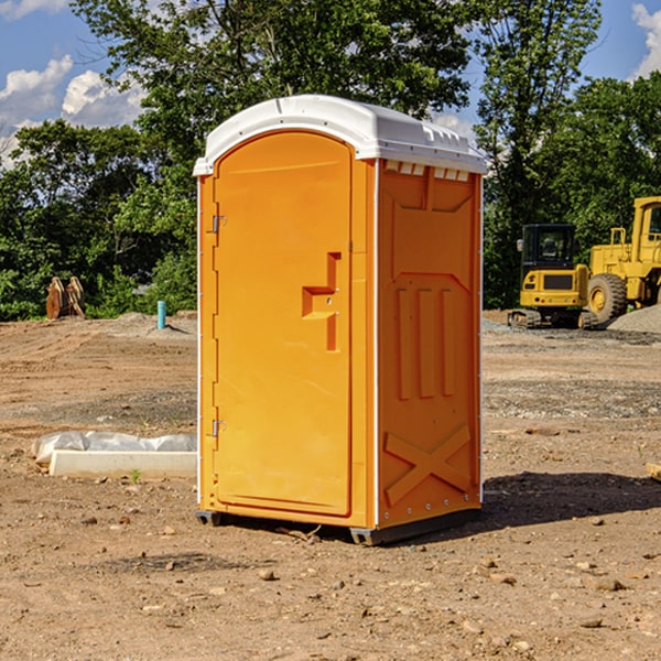 how often are the portable restrooms cleaned and serviced during a rental period in Blackwell